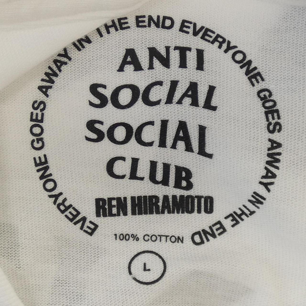 アンチソーシャルソーシャルクラブ ANTI SOCIAL SOCIAL CLUB REN HIRAMOTO Tシャツ