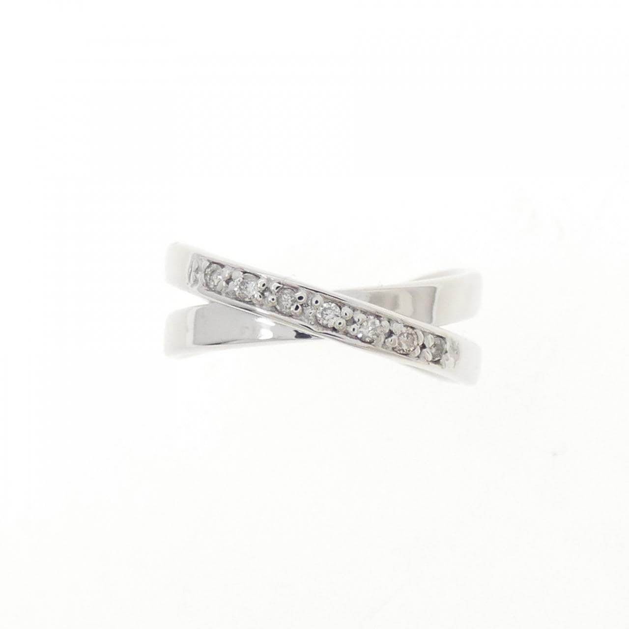 K18WG ダイヤモンド ピンキーリング 0.05CT