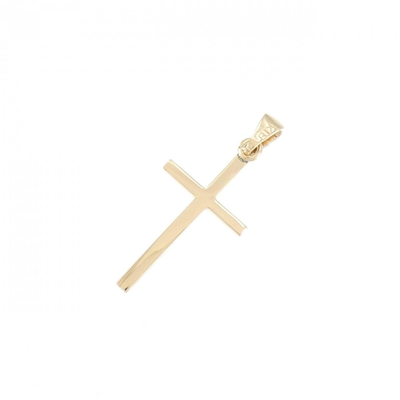 K18PG cross pendant