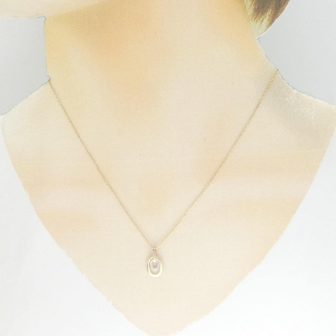 K10三色钻石项链0.015CT
