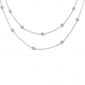 K18WG ダイヤモンド ネックレス 1.06CT