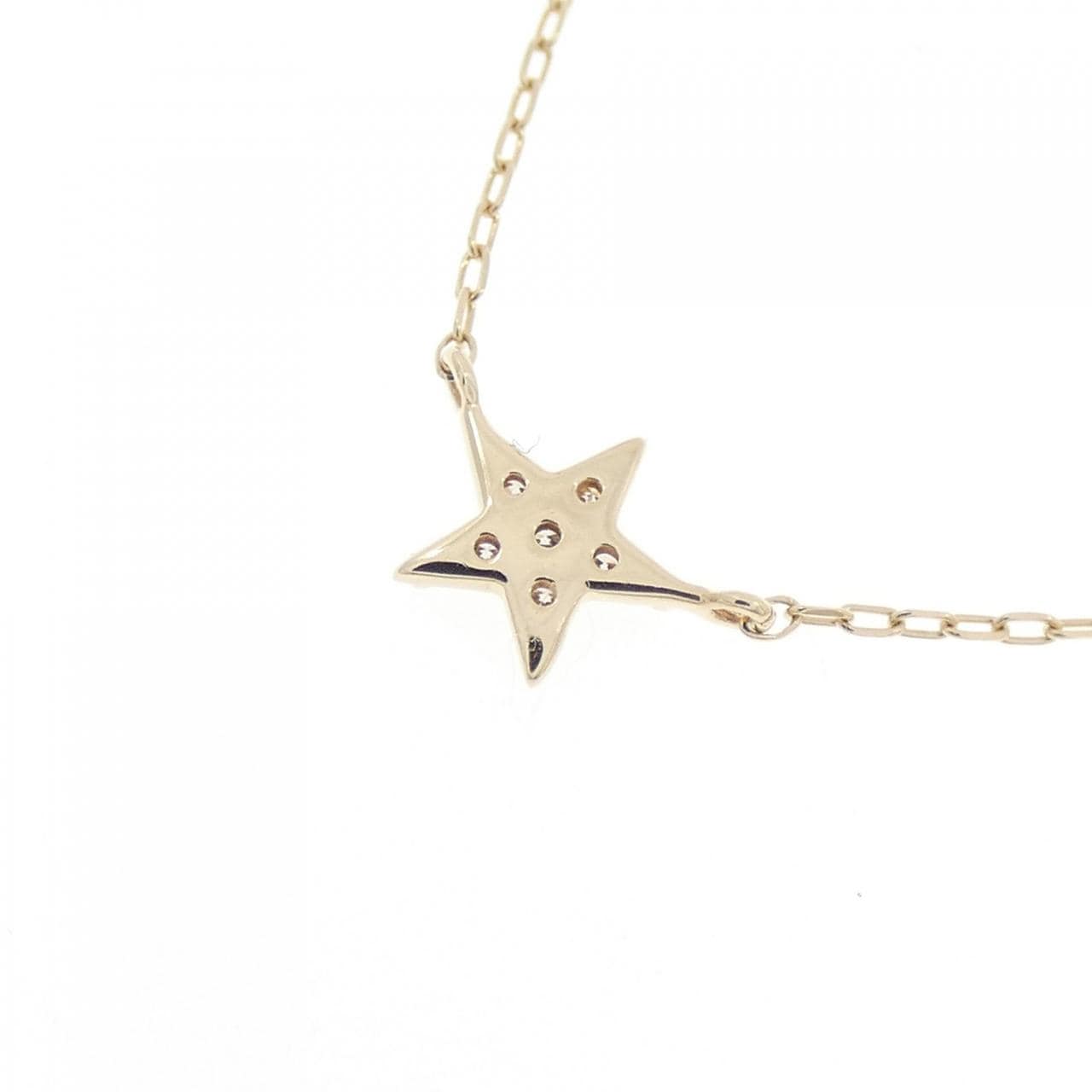 K10YG スター ダイヤモンド ネックレス 0.03CT