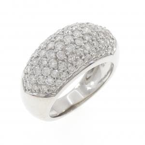 K18WG パヴェ ダイヤモンド リング 1.25CT