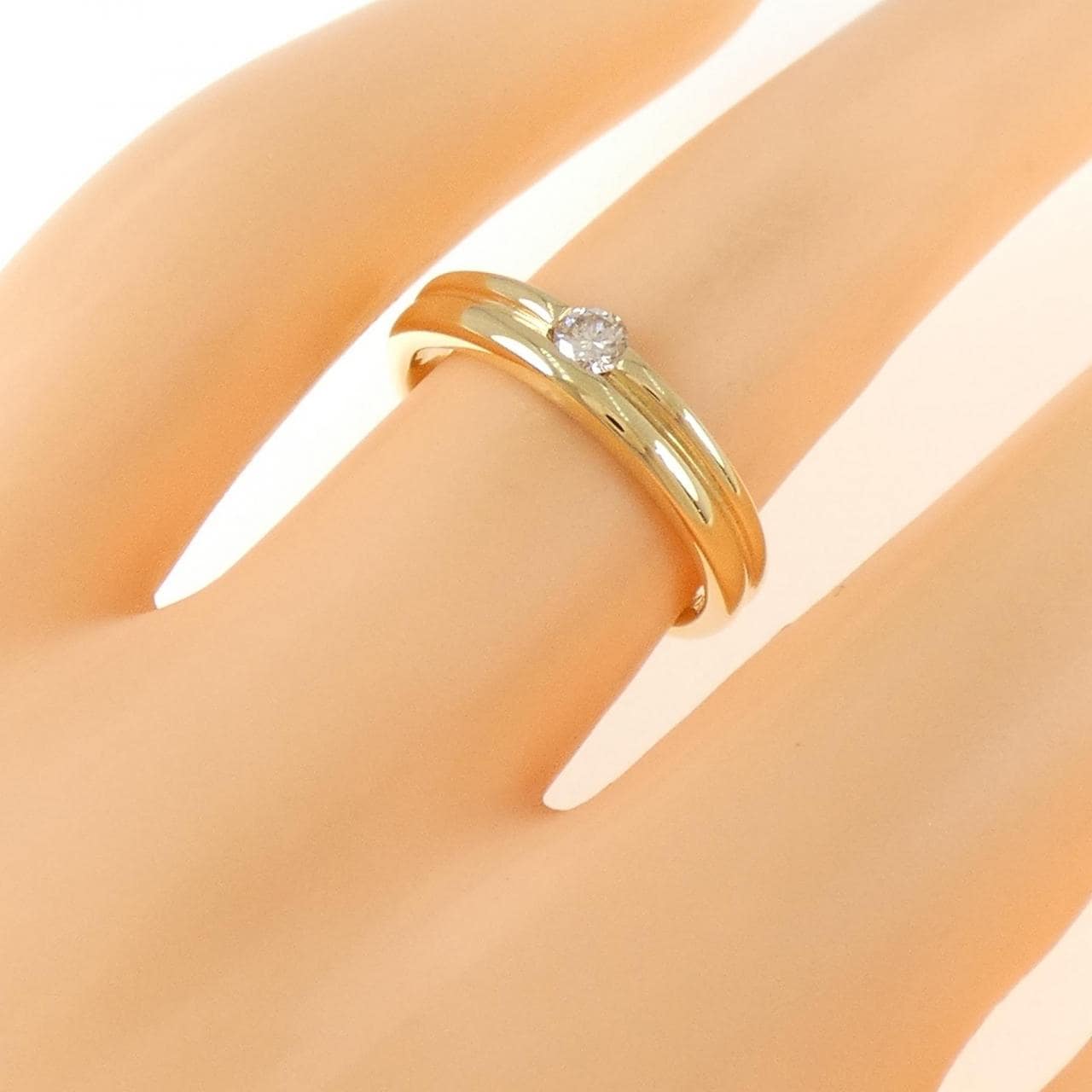 750YG ダイヤモンド リング 0.11CT
