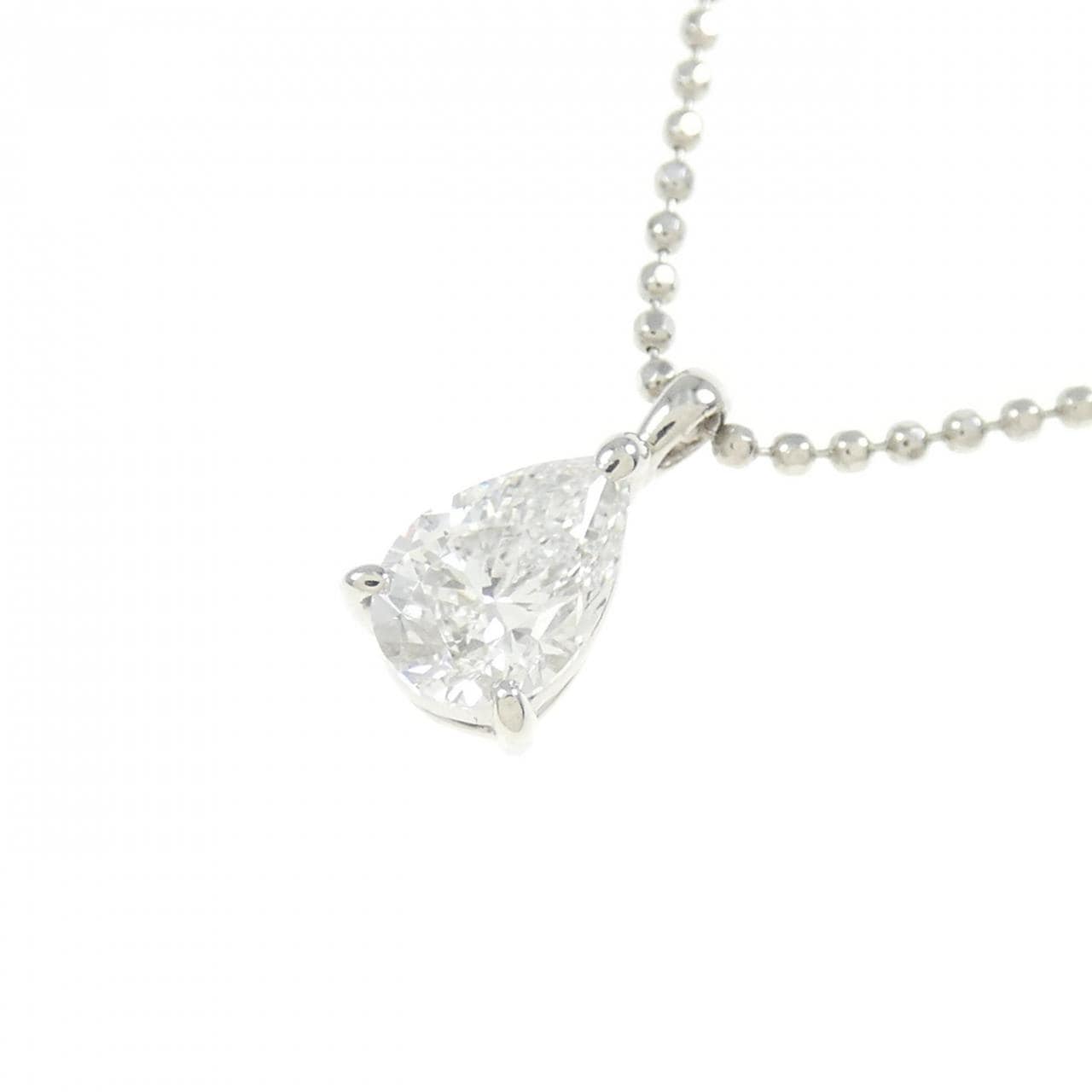 PT Diamond Necklace 0.517CT F VS2 Pear Shape