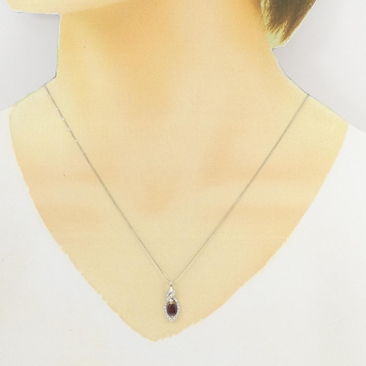 PT900/PT850 Ruby Necklace 0.63CT