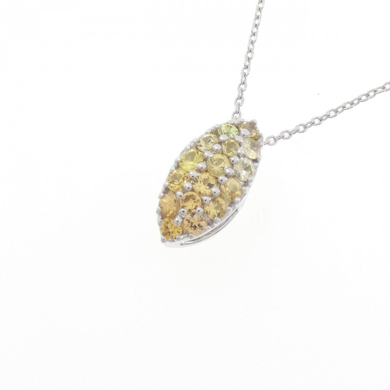 K18WG サファイヤ ネックレス 0.50CT