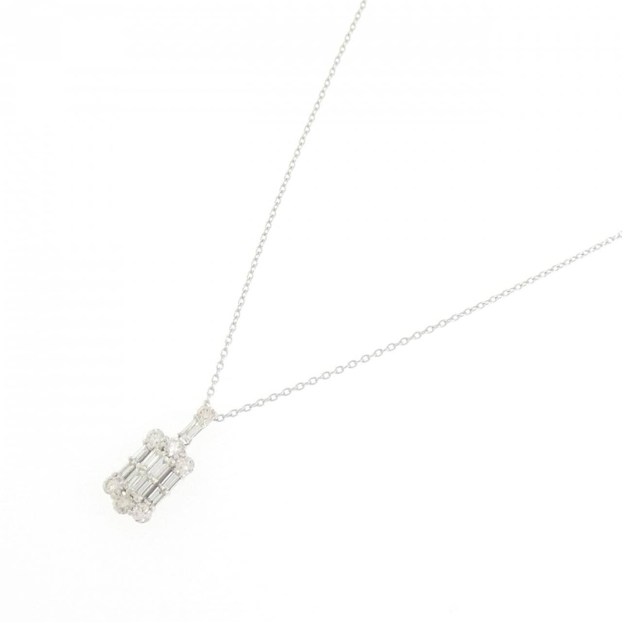 K18WG ダイヤモンド ネックレス 0.50CT