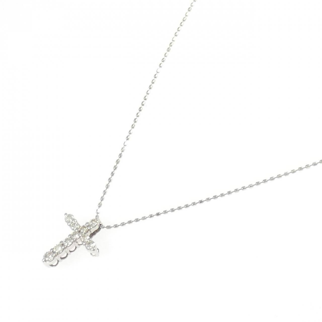 PT900/PT850 クロス ダイヤモンド ネックレス 0.30CT