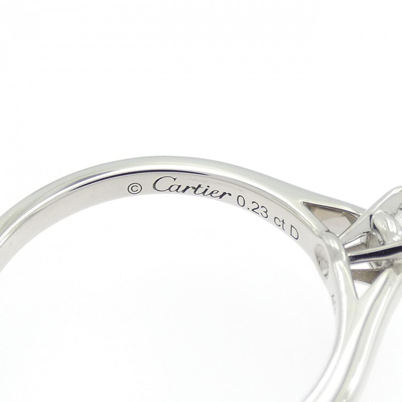 Cartier 1895 单石戒指 0.23 克拉 E VVS2 EXT