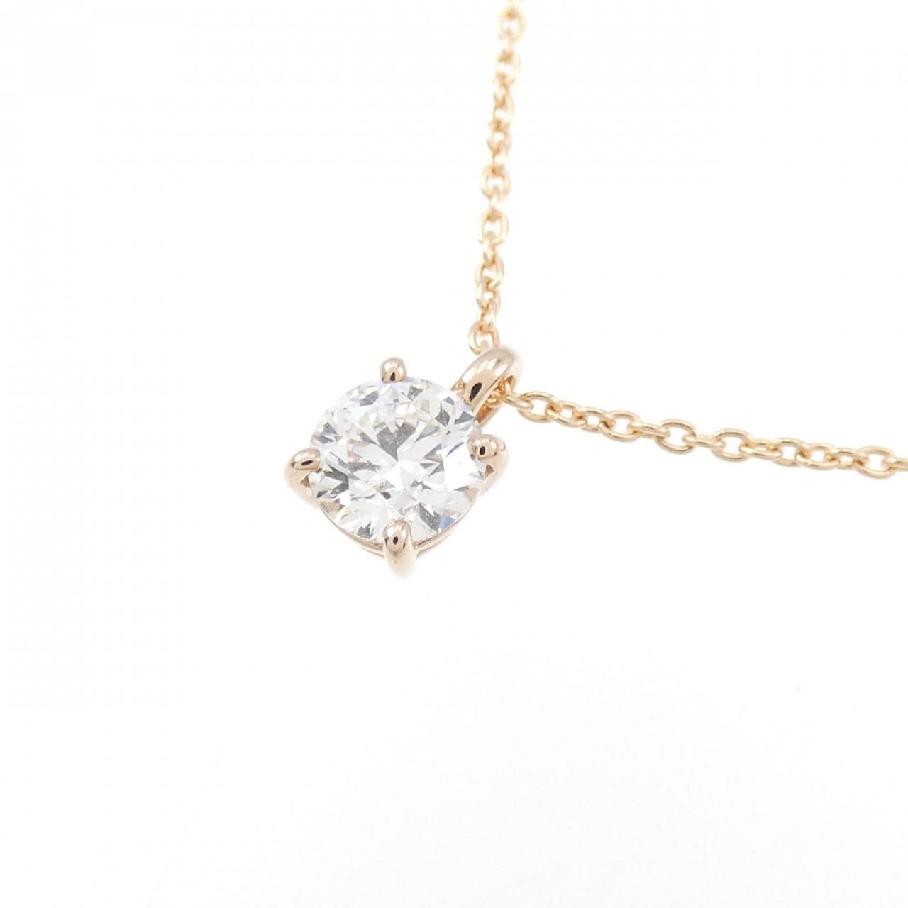 [Remake] K18PG Diamond Necklace 0.310CT G SI2 VG