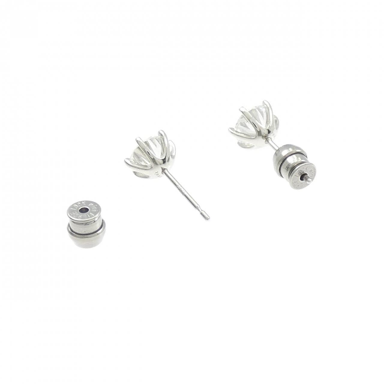 【リメイク】PT900/ST ダイヤモンド ピアス 1.013CT 1.038CT E-G SI2 Good
