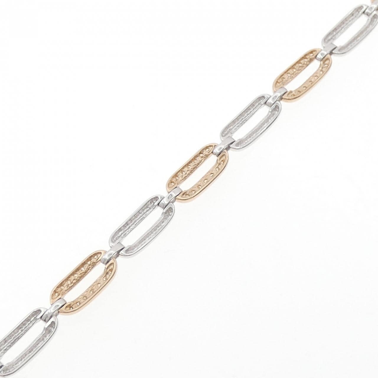 K18WG/K18PG ダイヤモンド ブレスレット 1.05CT