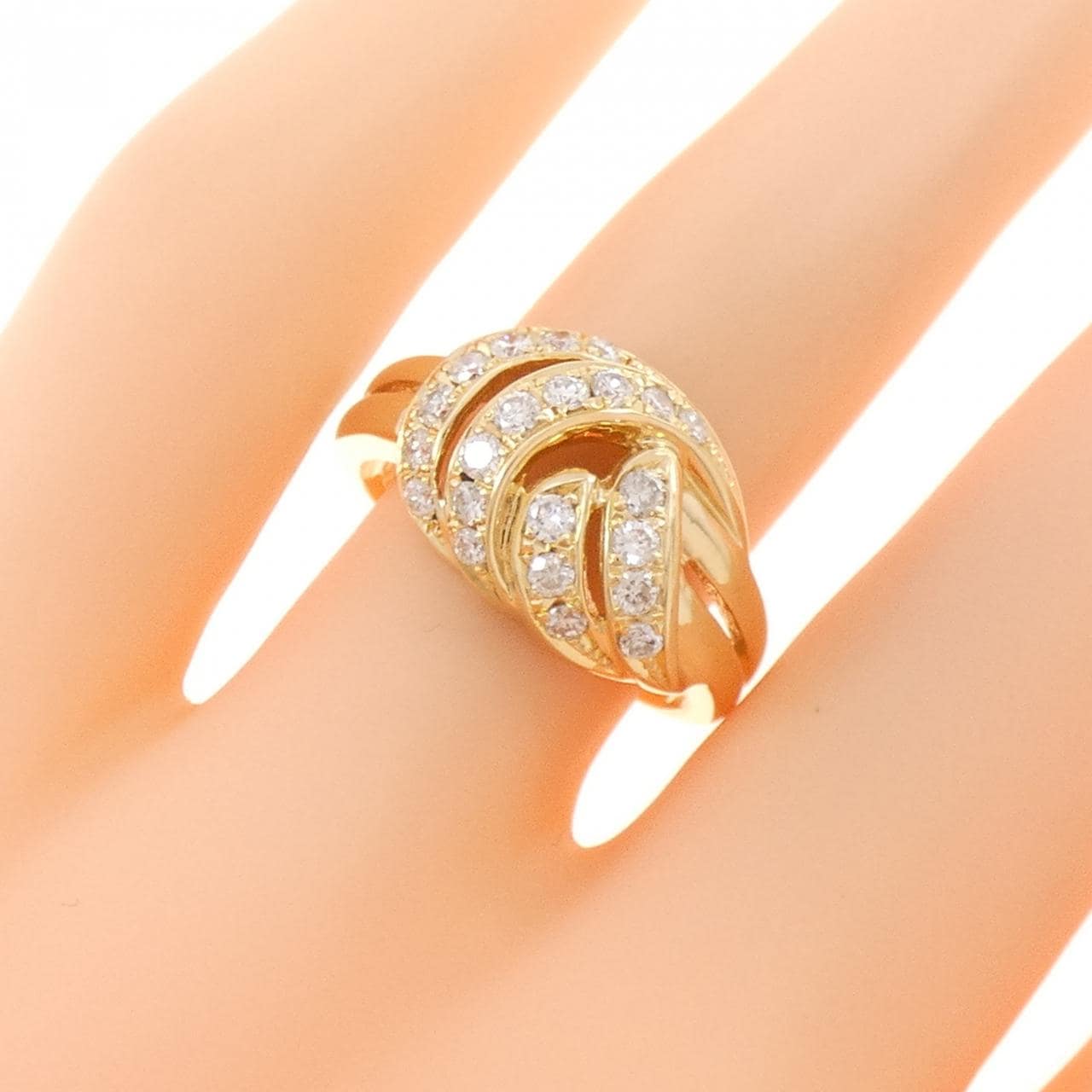 K18YG ダイヤモンド リング 0.44CT