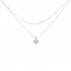 K18WG クロス ダイヤモンド ネックレス 0.10CT