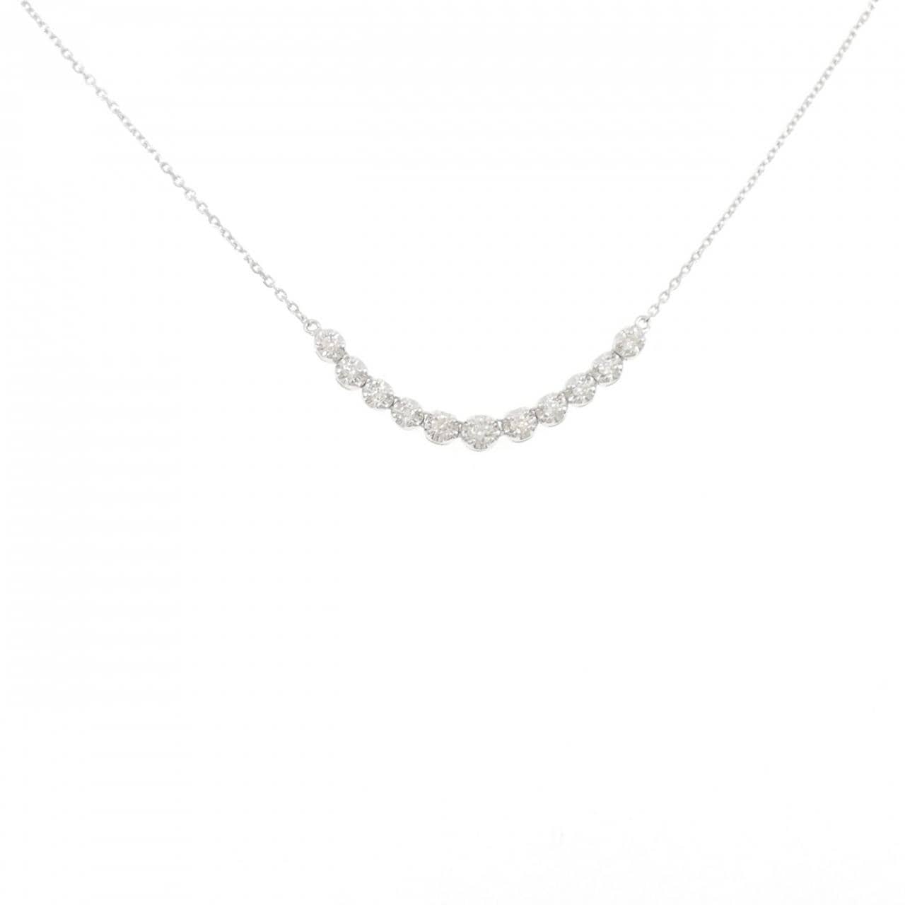 K18WG ダイヤモンド ネックレス 0.20CT