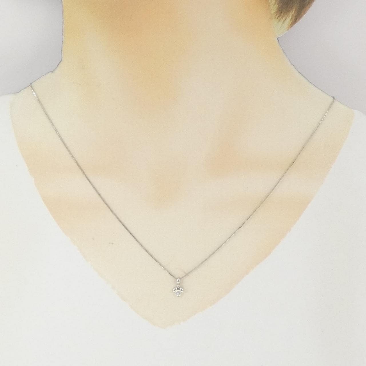 PT900/PT850 ダイヤモンド ネックレス 0.10CT