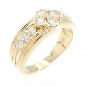 K18YG flower Diamond ring 0.50CT