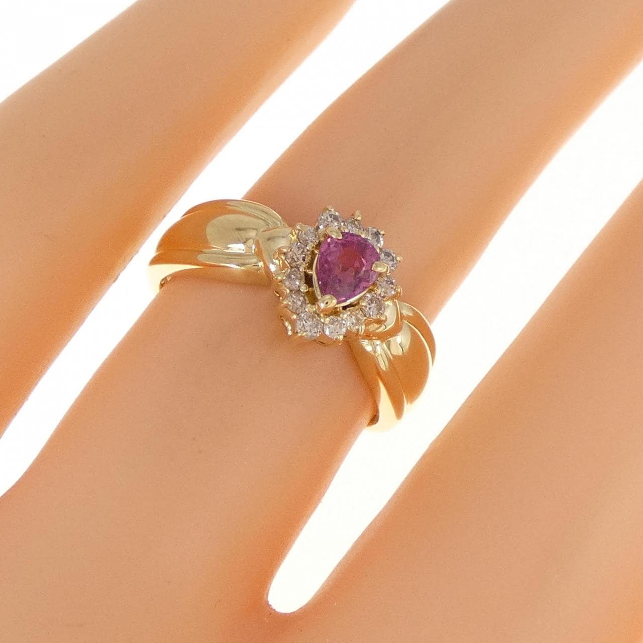 K18YG ruby ring 0.29CT