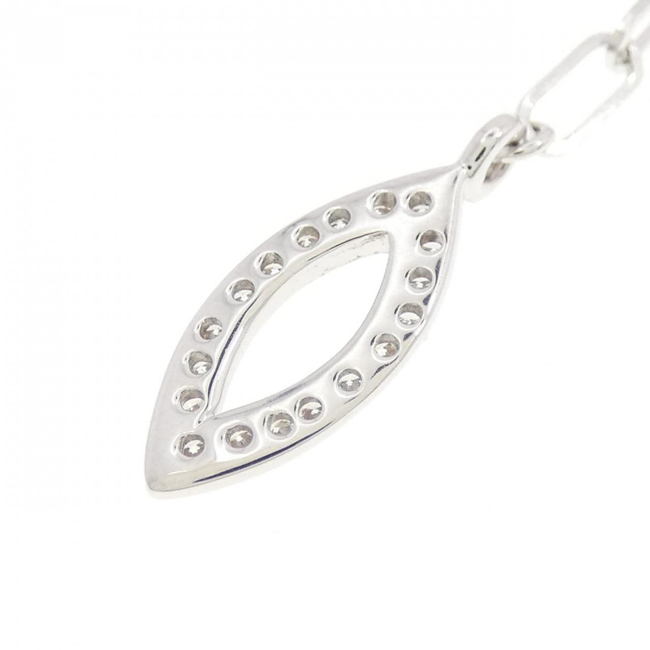 K18WG ダイヤモンド ネックレス 0.18CT