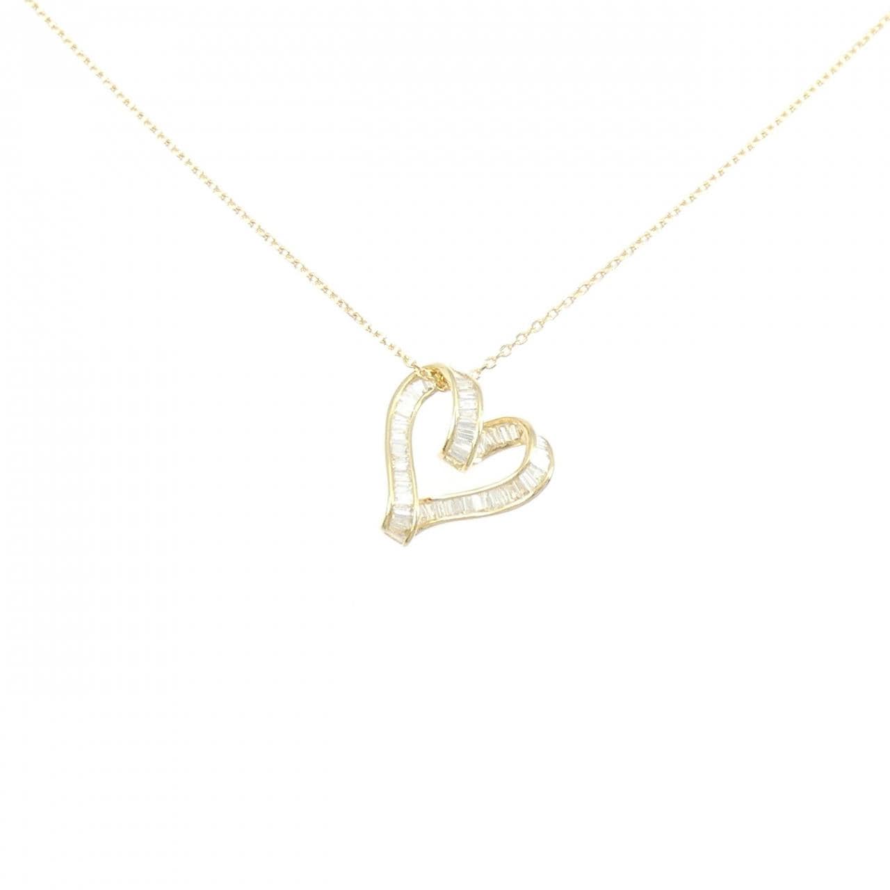 K18YG ハート ダイヤモンド ネックレス 0.40CT
