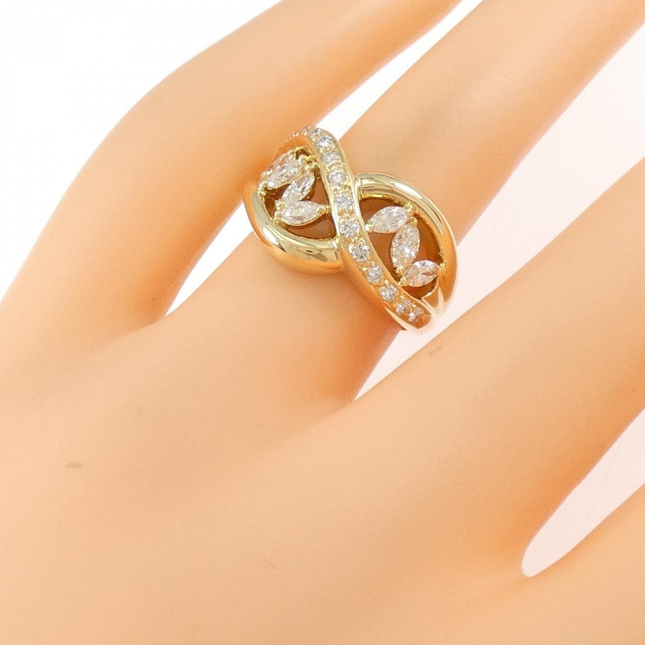 K18YG ダイヤモンド リング 0.63CT