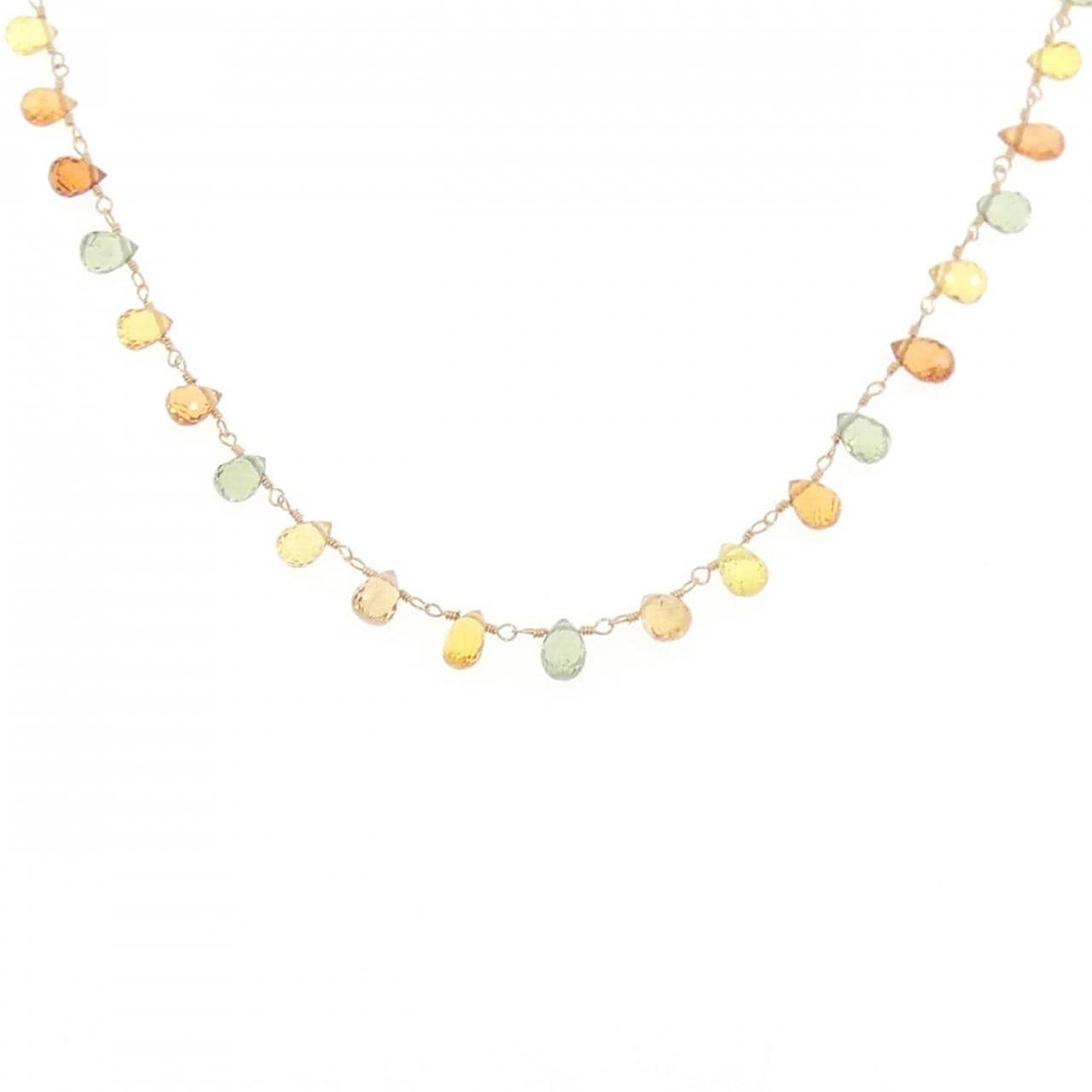 K18PG サファイヤ ネックレス 17.00CT