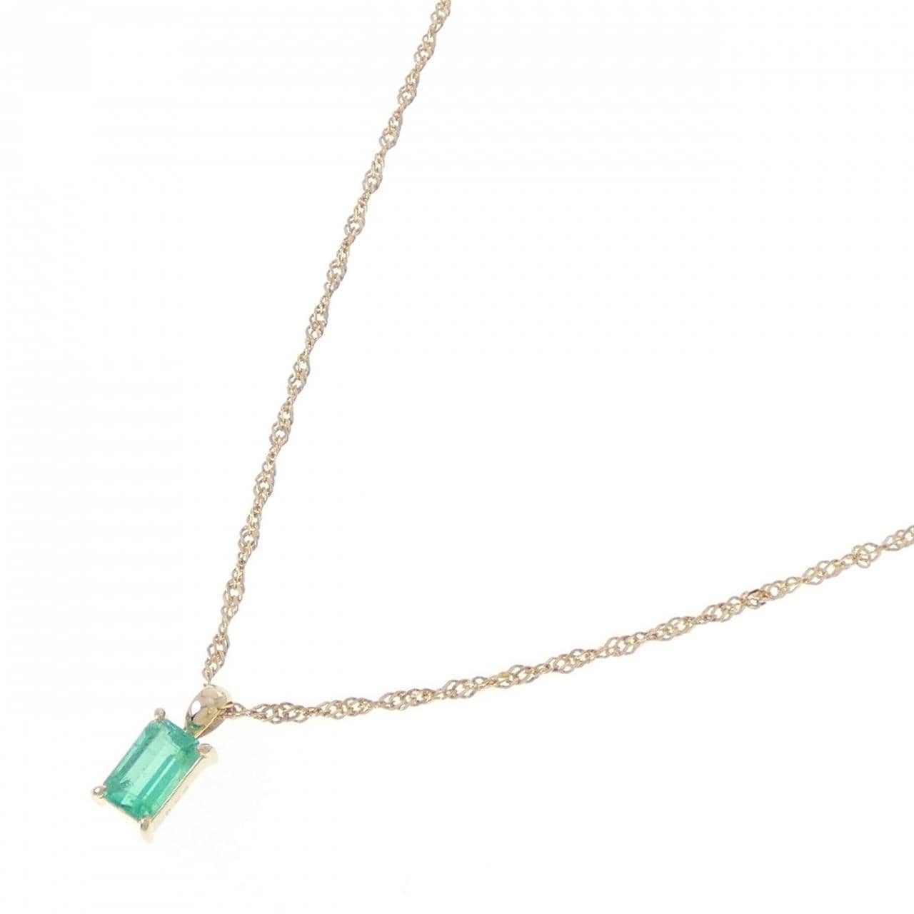 K18YG エメラルド ネックレス 0.73CT