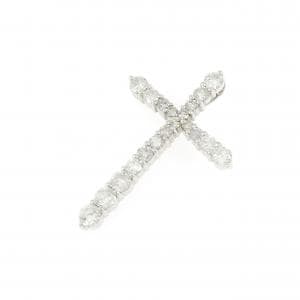 PT900 クロス ダイヤモンド ペンダント 3.37CT