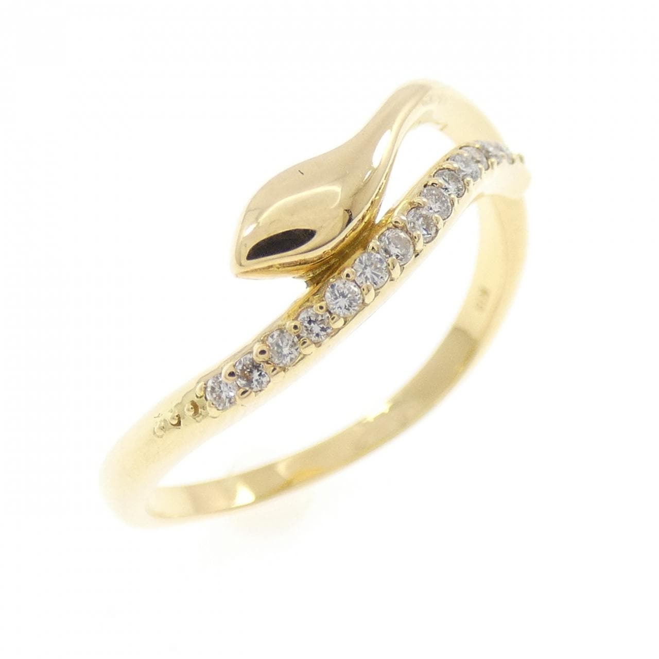 K18YG スネーク ダイヤモンド リング