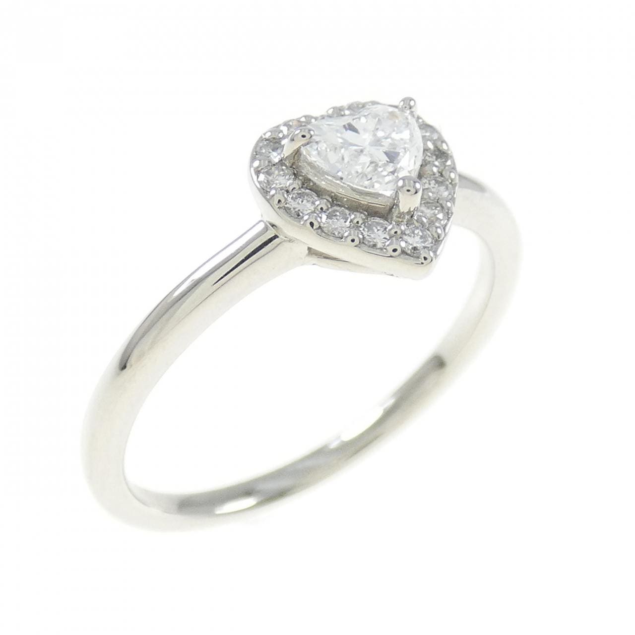 PT Diamond Ring 0.30CT D SI1 Heart Shape