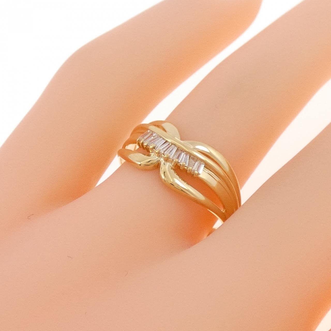 K18YG ダイヤモンド リング 0.13CT