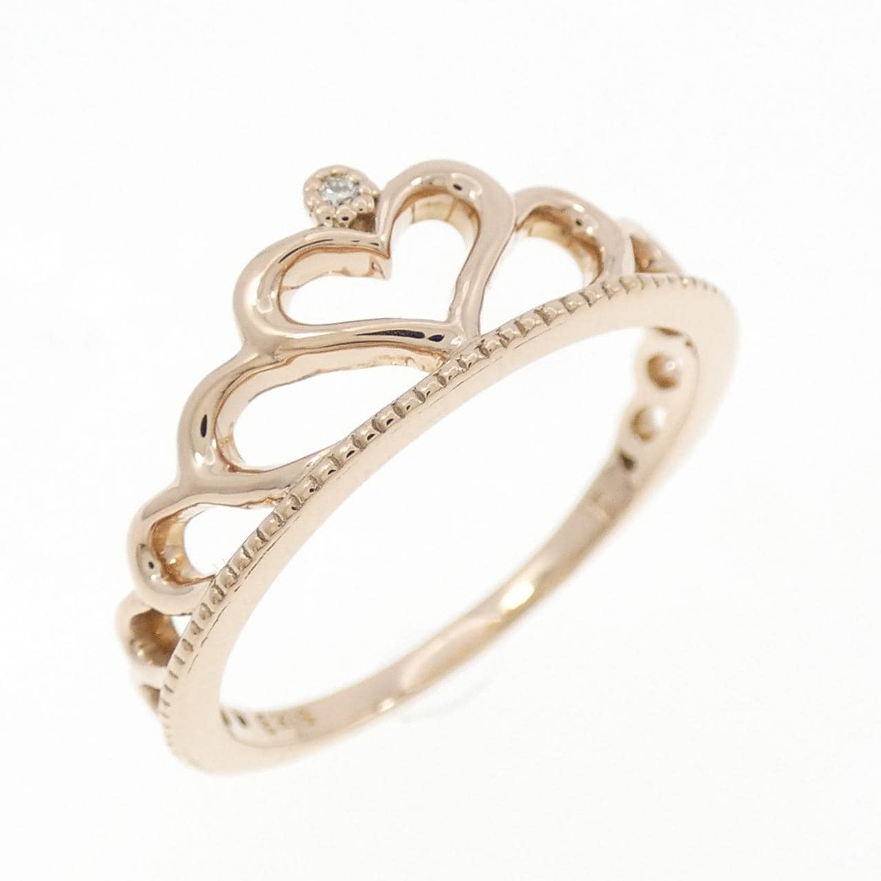 K18PG ティアラ ダイヤモンド リング