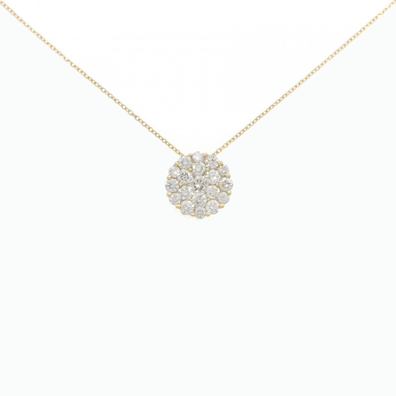 K18YG pave Diamond necklace 1.00CT