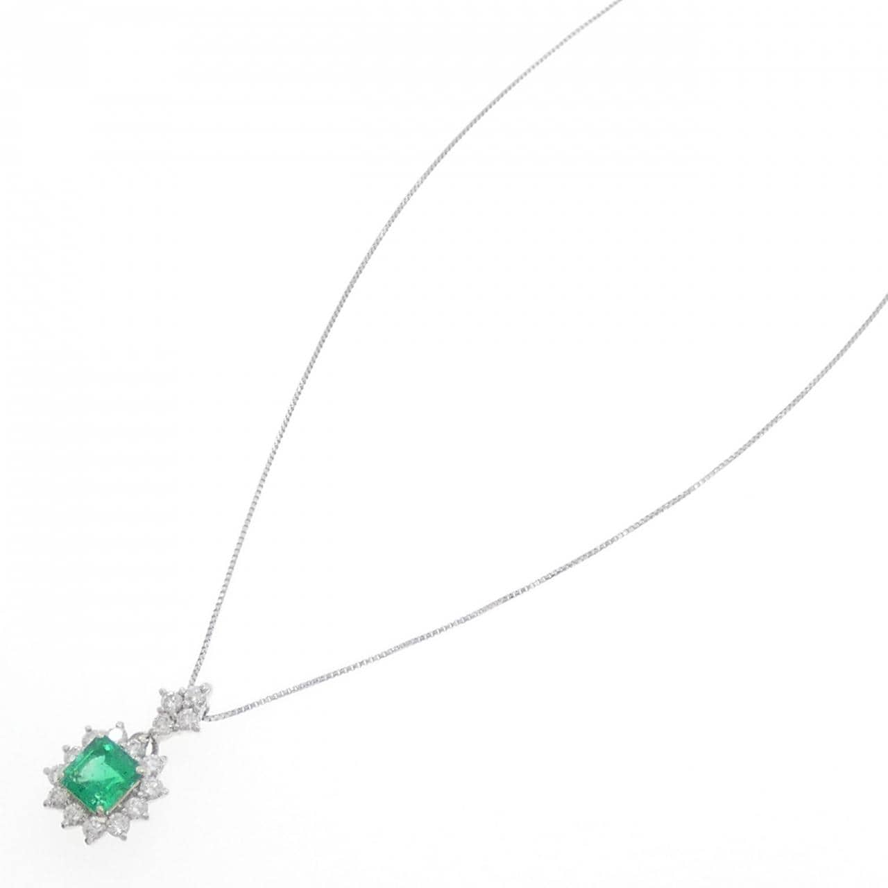 PT900/PT850 Emerald Necklace 0.88CT