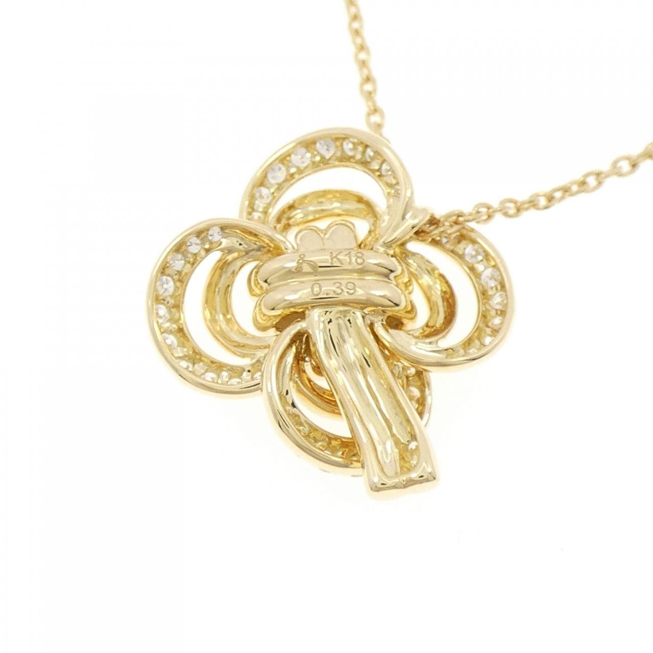 K18YG ダイヤモンド ネックレス 0.39CT