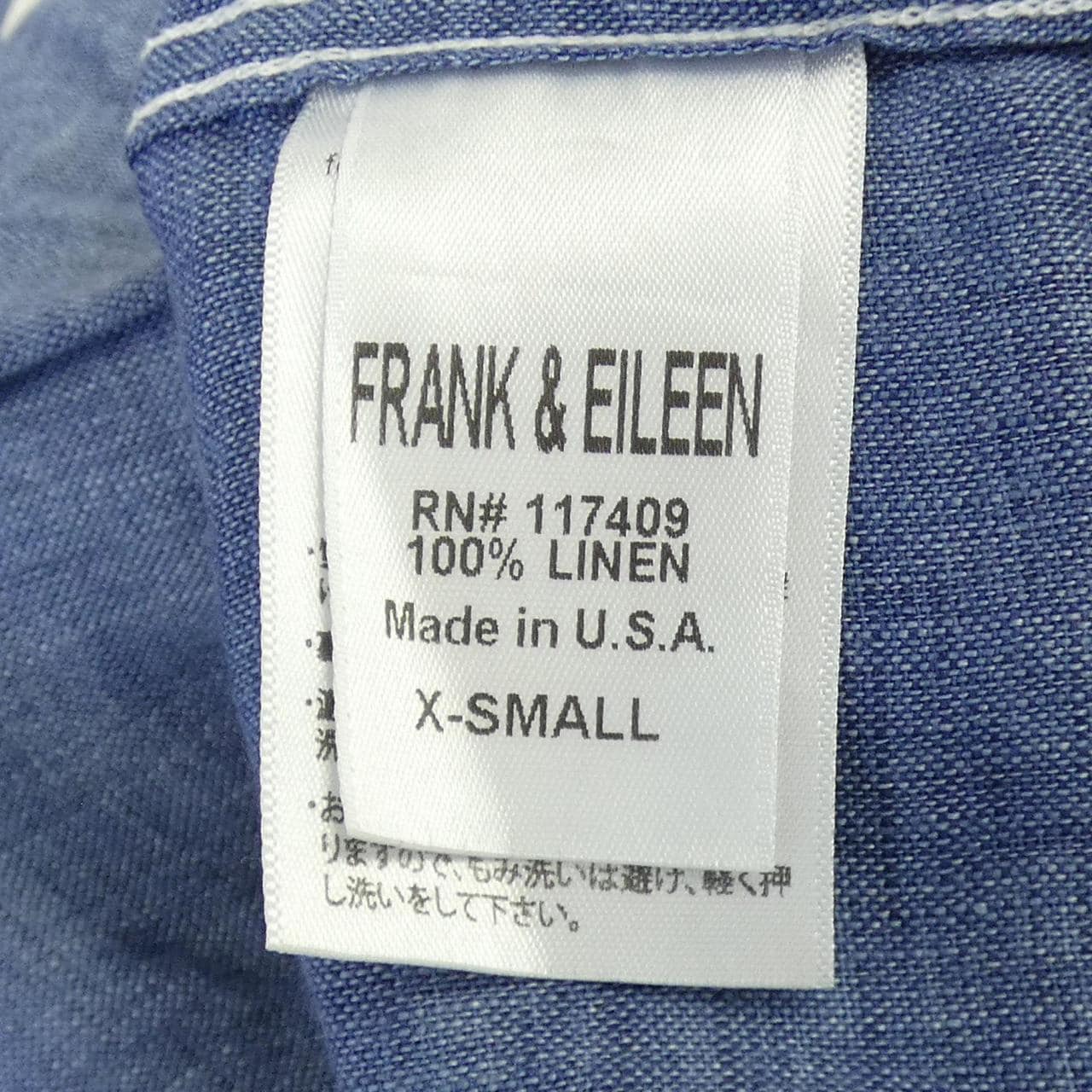 フランクアンドアイリーン FRANK&EILEEN S／Sシャツ