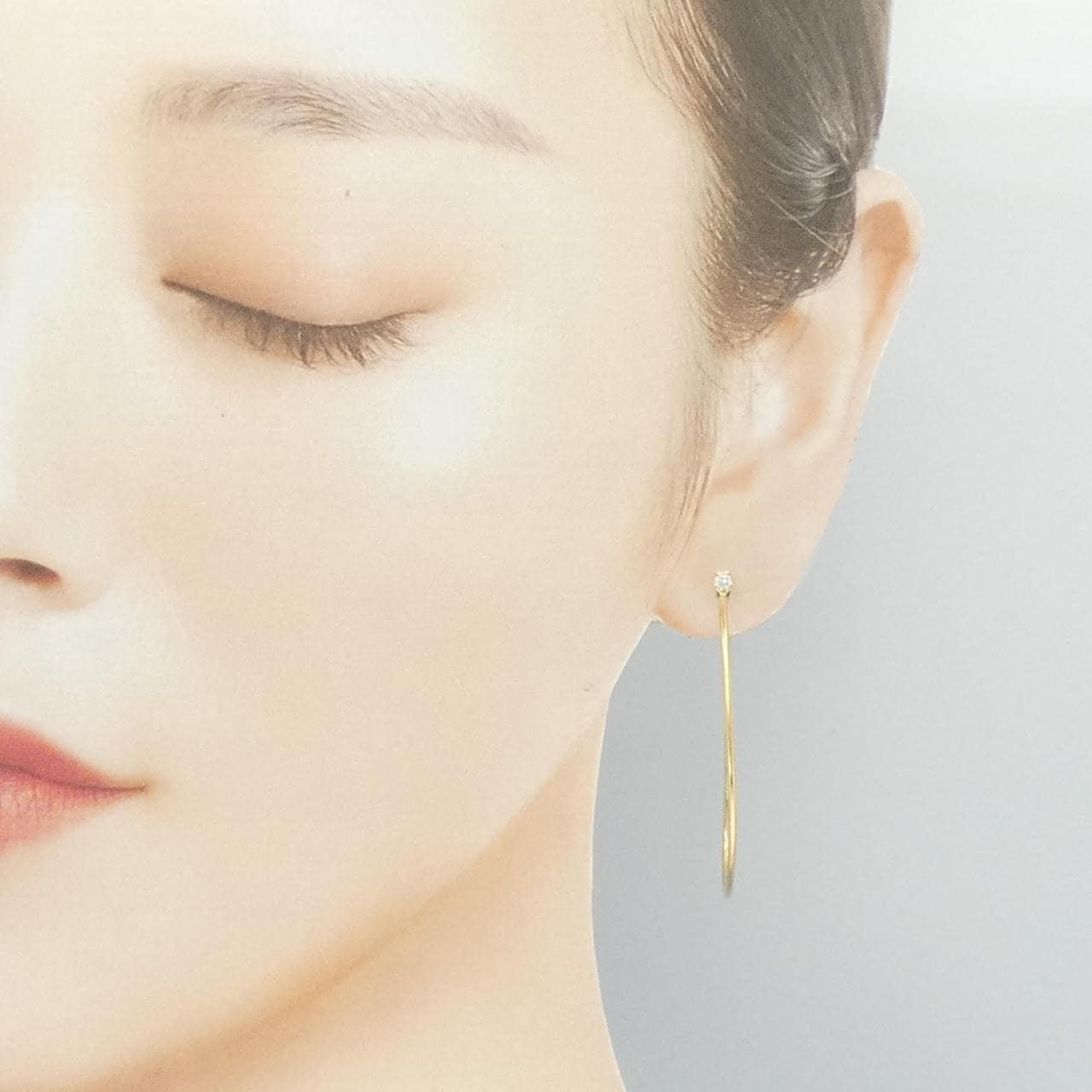 ティファニー ダイヤモンド フープ ピアス