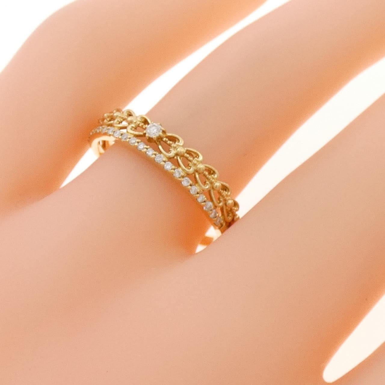 K18YG ダイヤモンド リング 0.10CT