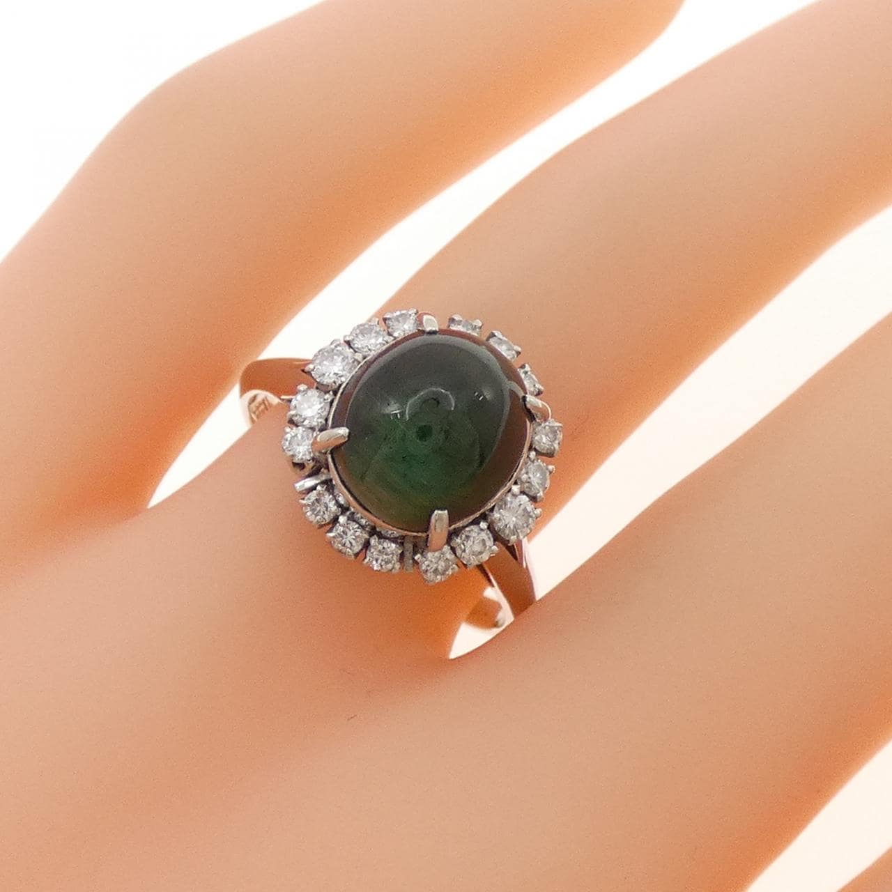 PT900 トルマリンキャッツアイ リング 4.62CT