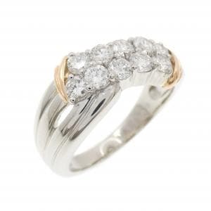 PT900/K18PG ダイヤモンド リング 0.80CT