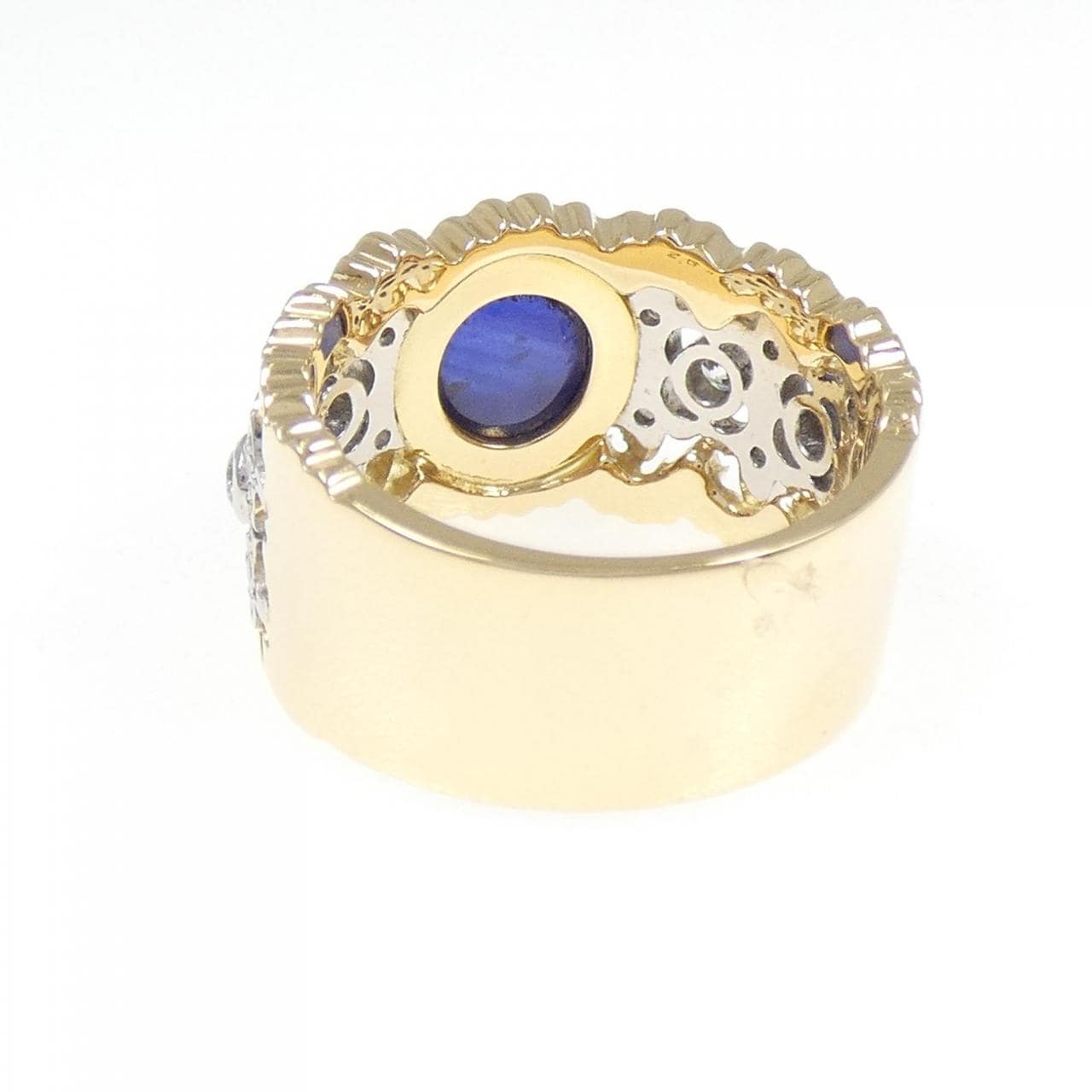 K18YG/PT900 サファイヤ リング 2.65CT