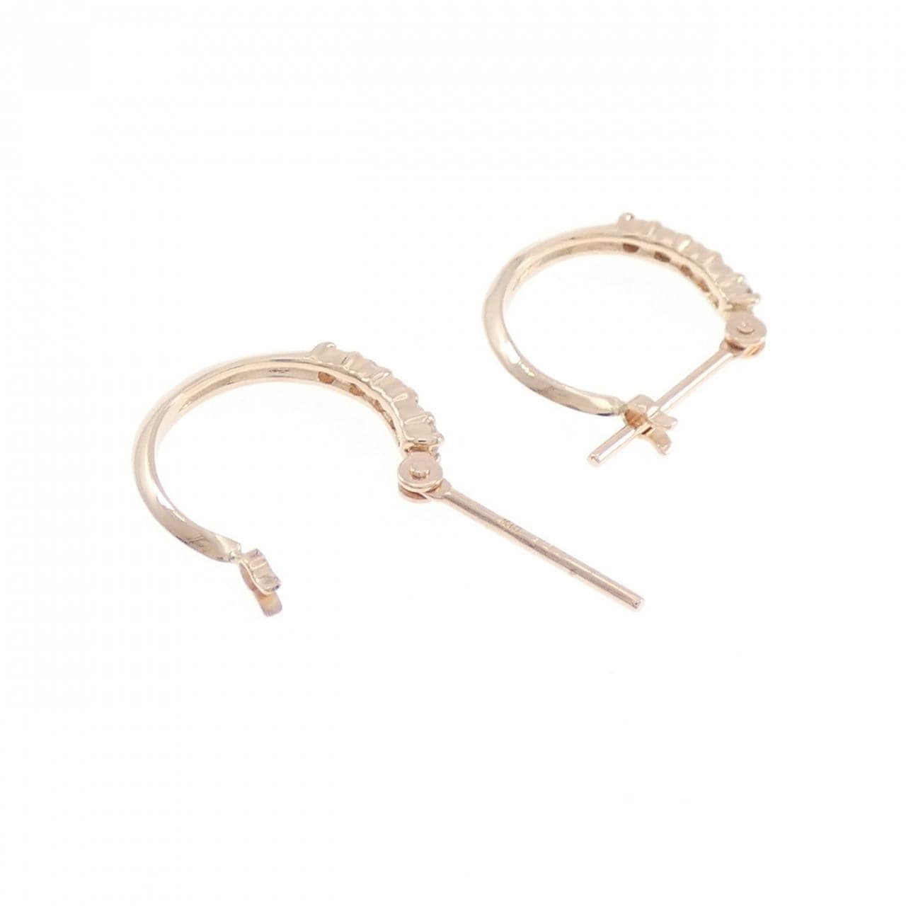 K10PG ダイヤモンド ピアス 0.10CT