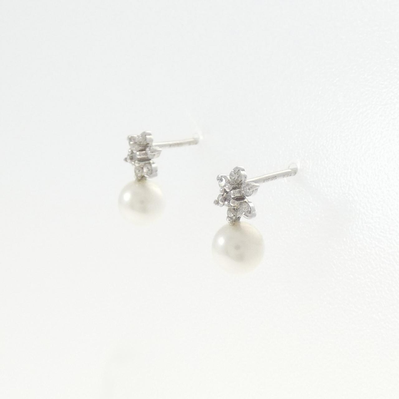 K18WG アコヤパール ピアス 4.5mm