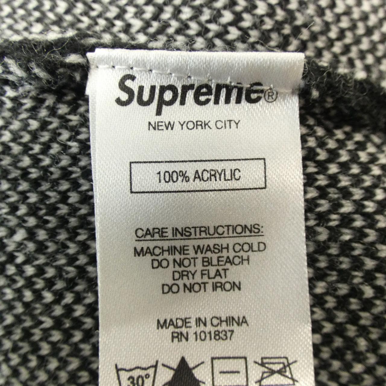 シュプリーム SUPREME BRUSHED CHECKER BOARD カーディガン