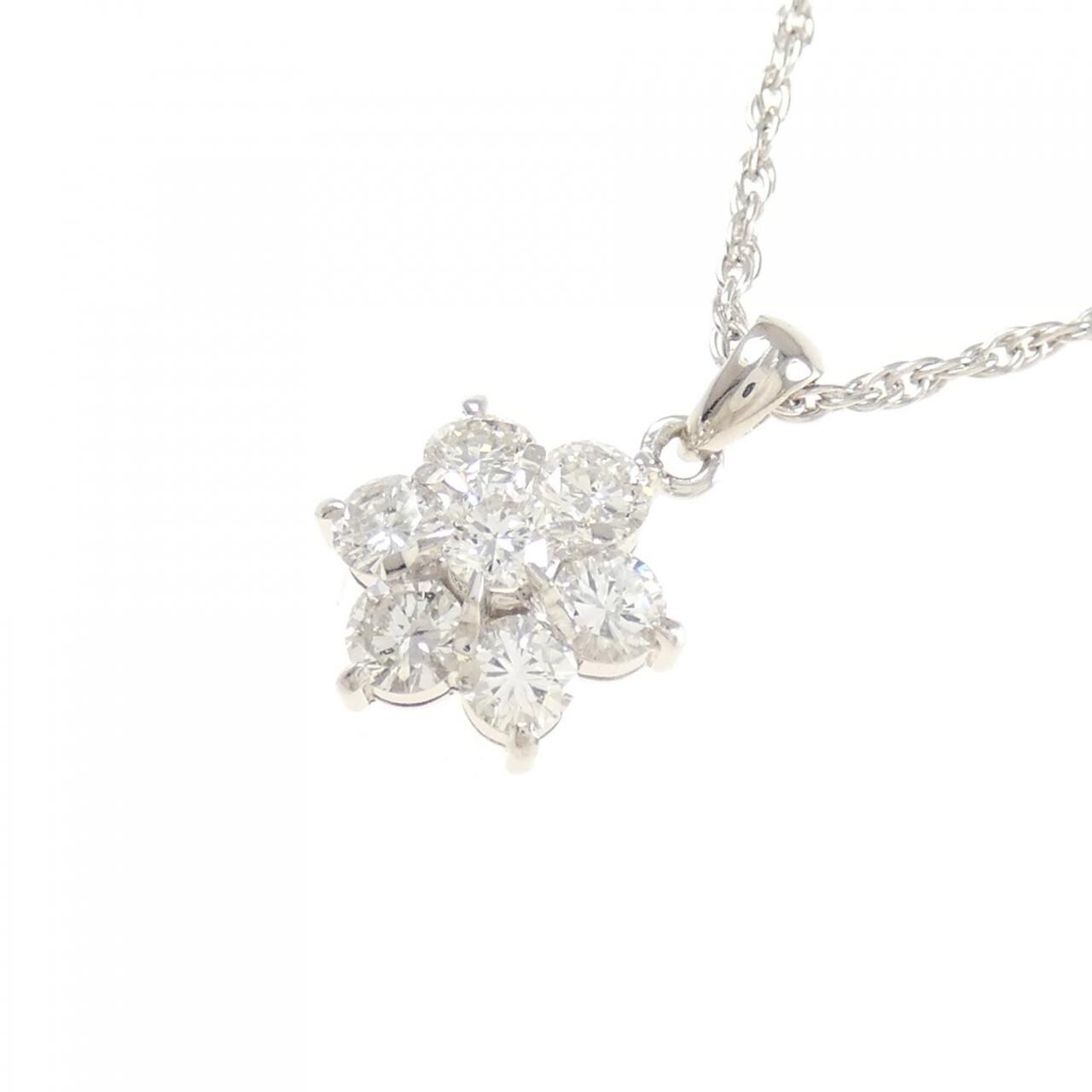 コメ兵｜PT/PM フラワー ダイヤモンド ネックレス 1.00CT｜ジュエリー