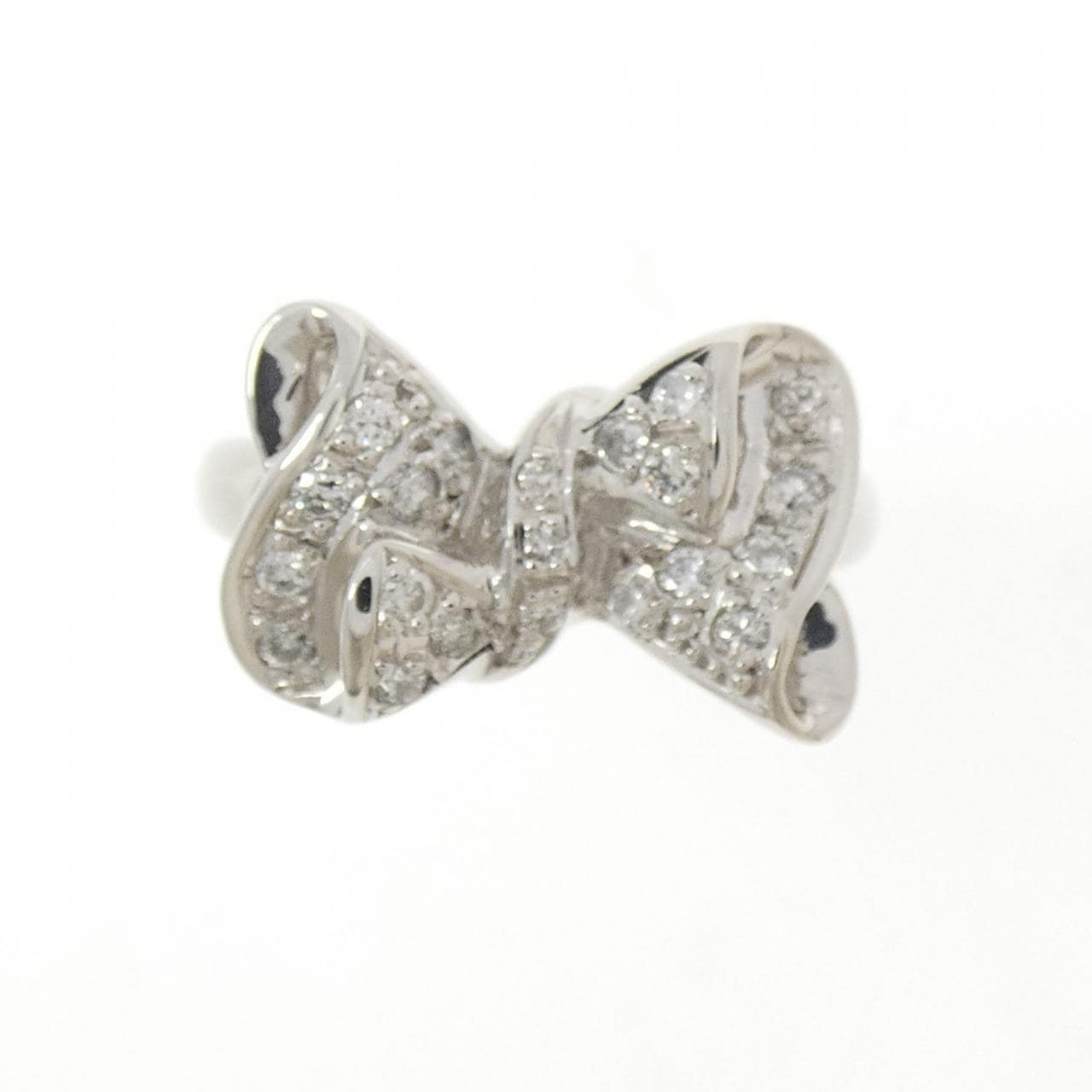 PT900 リボン ダイヤモンド リング 0.20CT