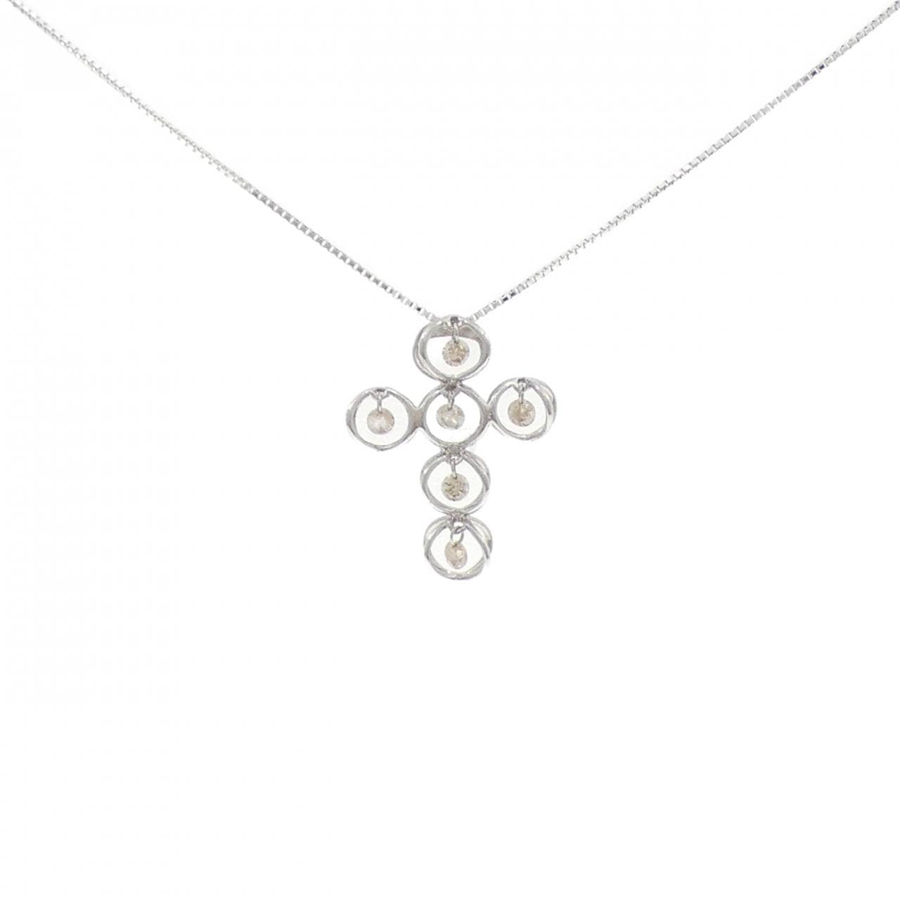 K18WG ダイヤモンド ネックレス 0.3CT