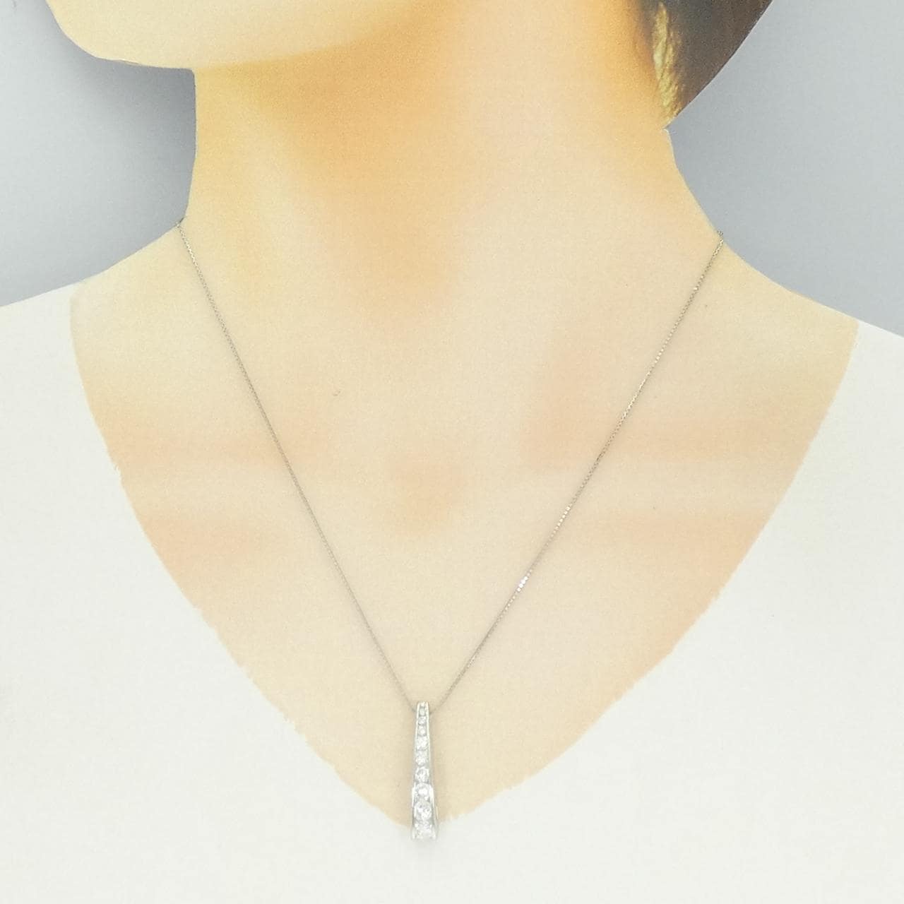 PT900/PT850 ダイヤモンド ネックレス 1.02CT