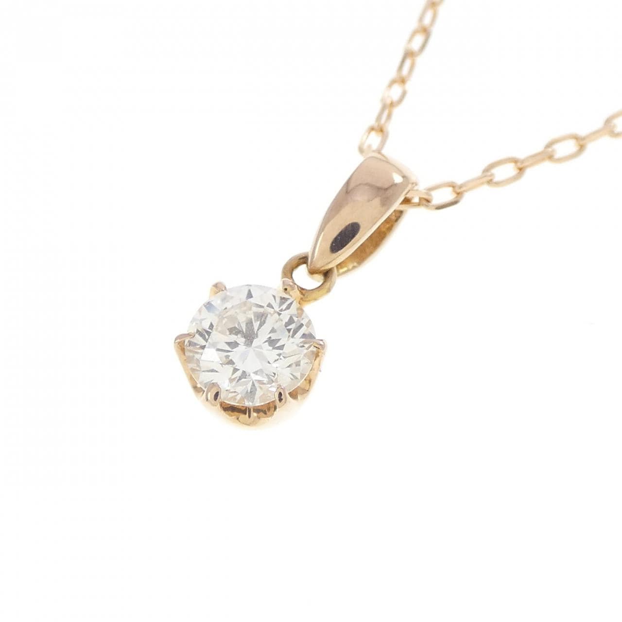 K18PG ソリティア ダイヤモンド ネックレス 0.308CT